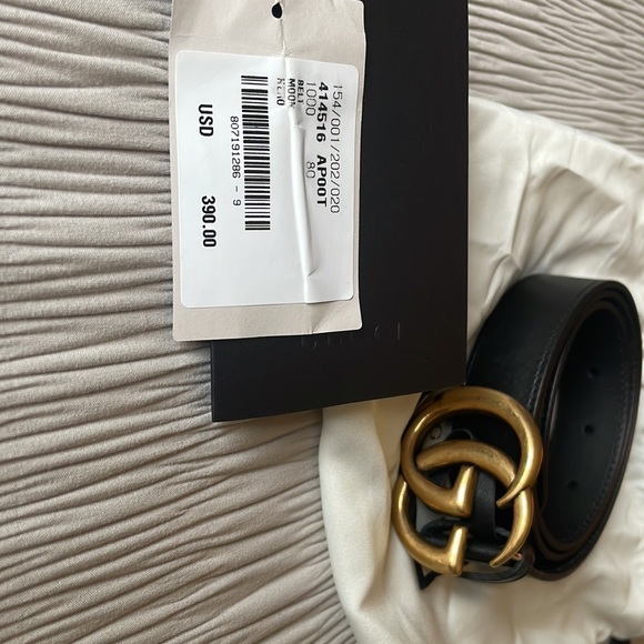 Gucci Marmont Black Gg logo belt - Picture 5 of 14